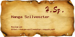 Hanga Szilveszter névjegykártya