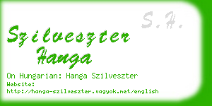 szilveszter hanga business card